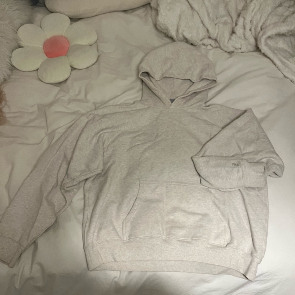 Aritzia TNA Heather Gray Cozy Fleece Hoodie